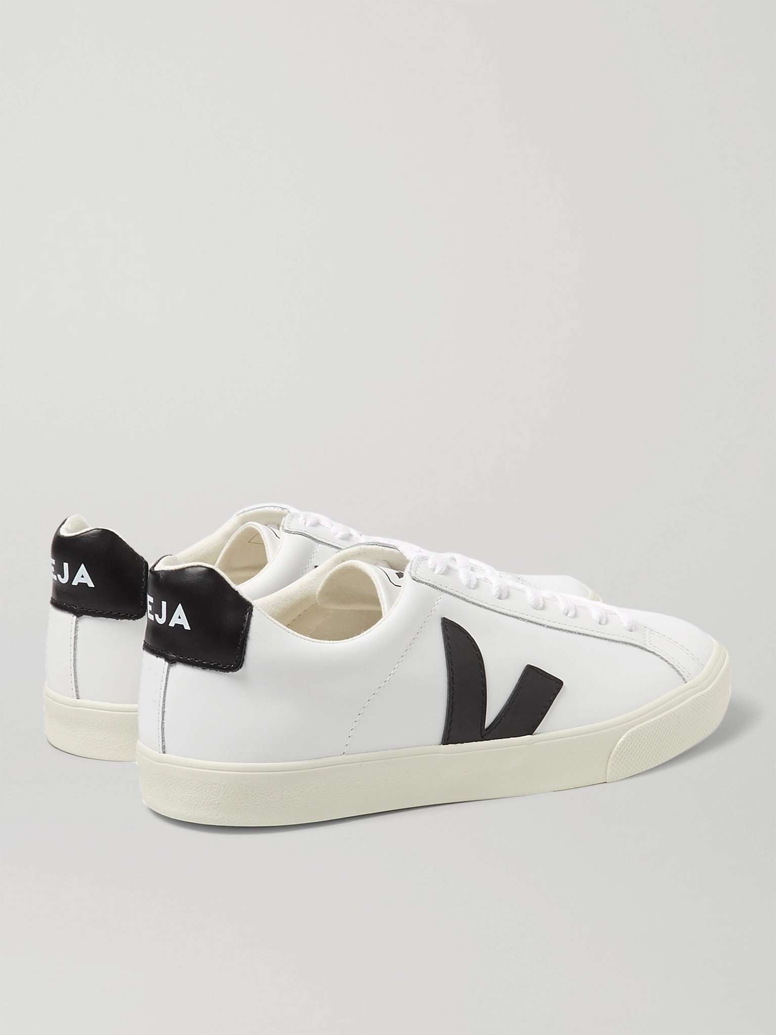 Esplar Rubber-Trimmed Leather Sneakers - 5