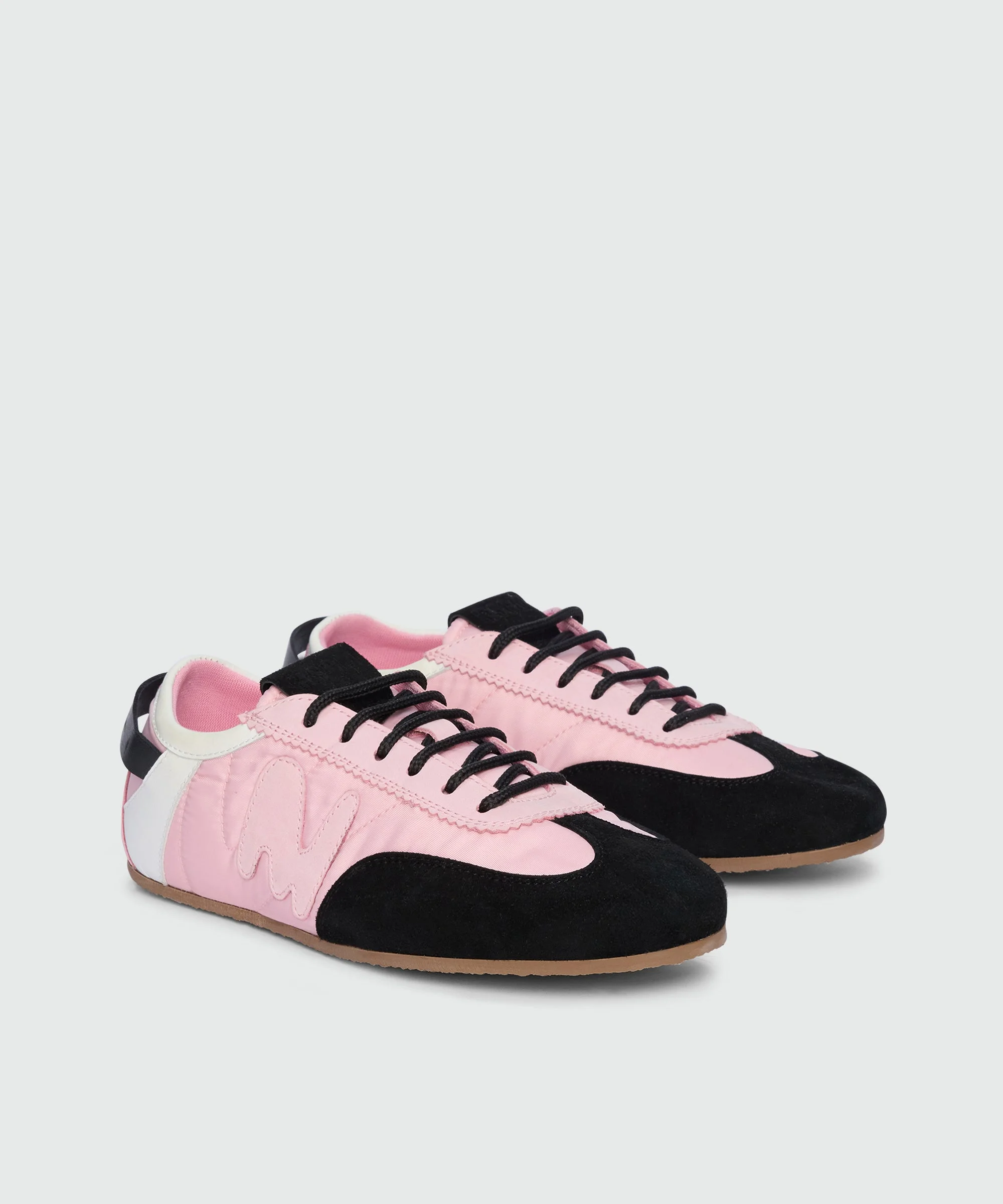 Pink Super Flat suede sneakers - 1