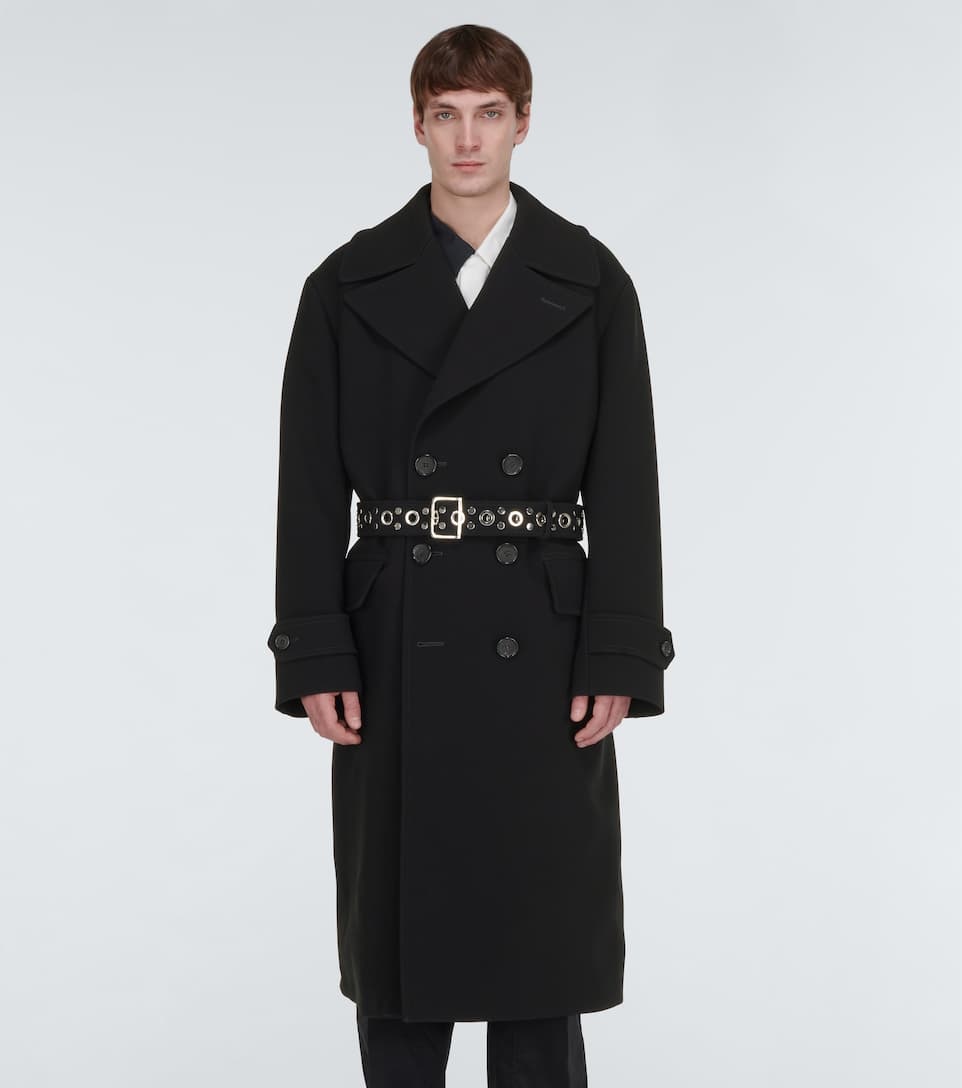 Belted double-breasted overcoat - 3
