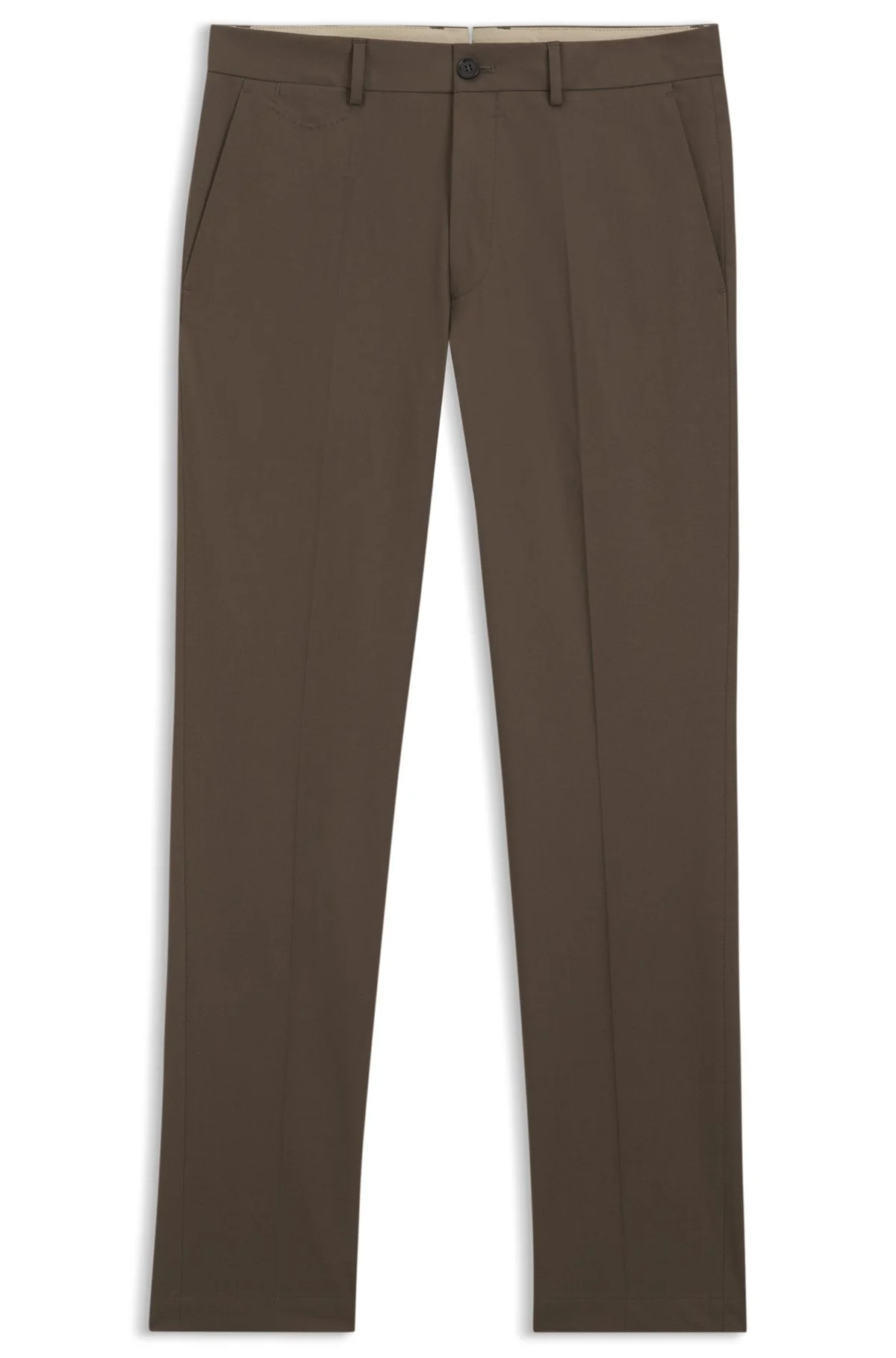 SLIM-FIT TROUSERS IN COTTON, SILK AND STRETCH - 1