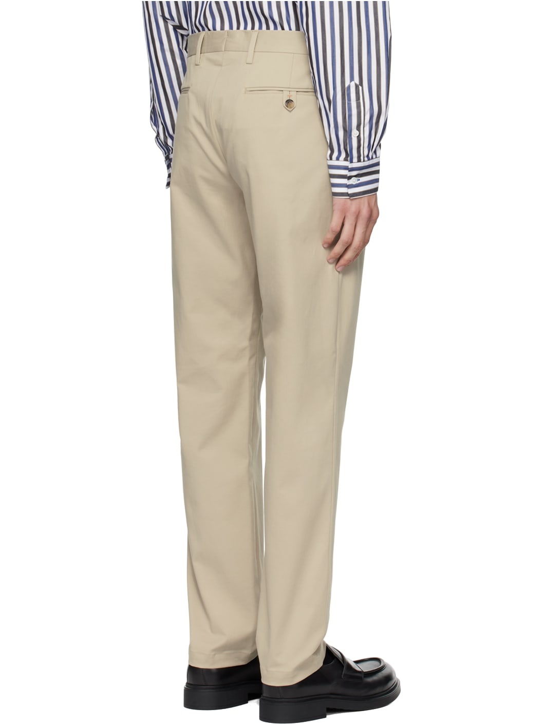 Beige Fine Trousers - 3