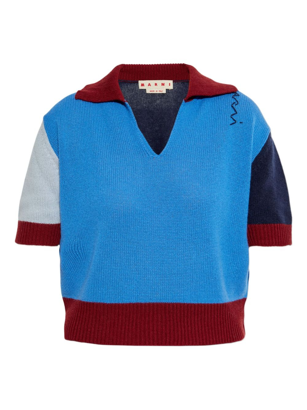 colourblock short-sleeve top - 1