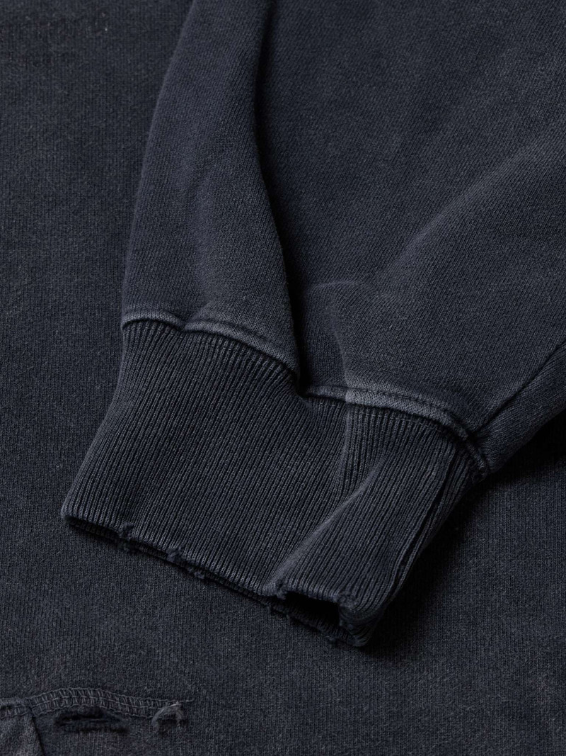 Savage Logo-Print Distressed Cotton-Jersey Hoodie 4