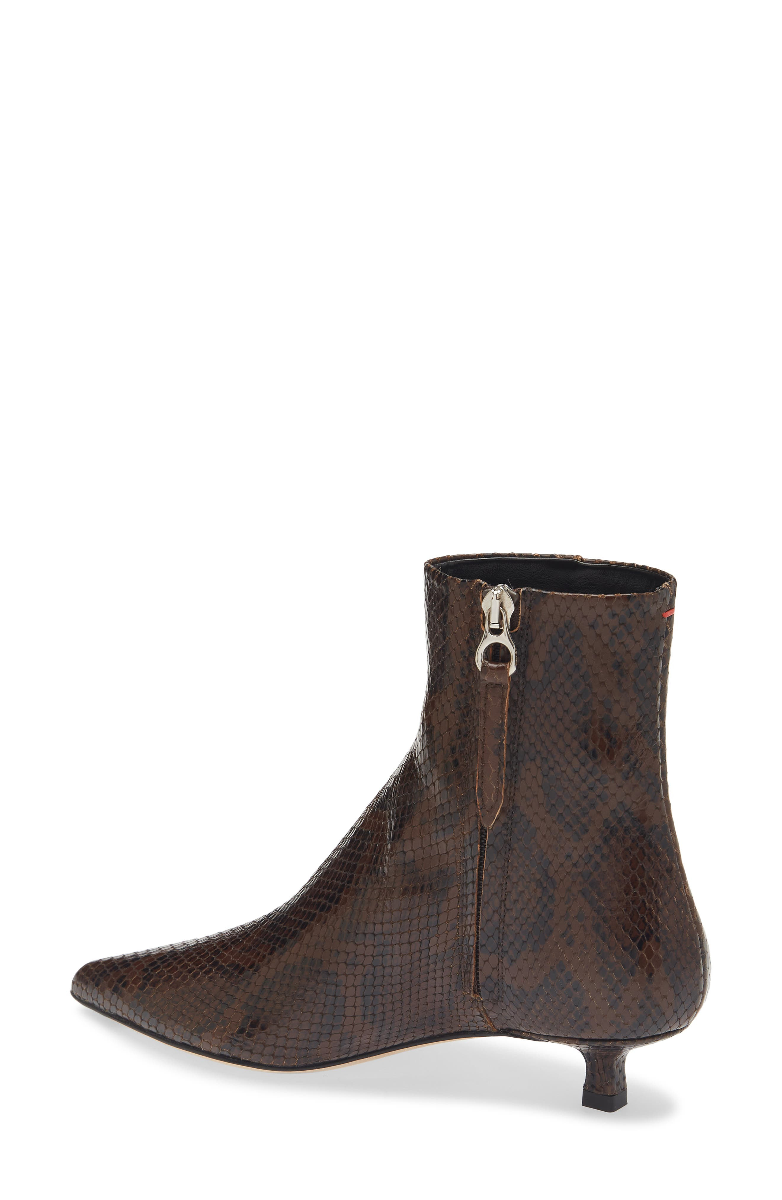 aeyde Sofie Pointed Toe Kitten Heel Bootie in Moka at Nordstrom - 2