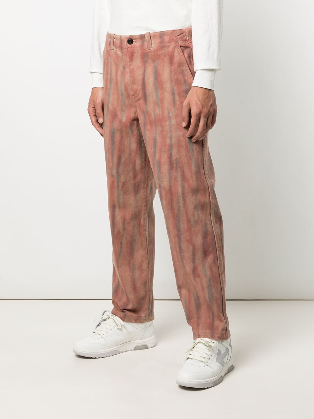 dye-print straight-leg trousers - 3