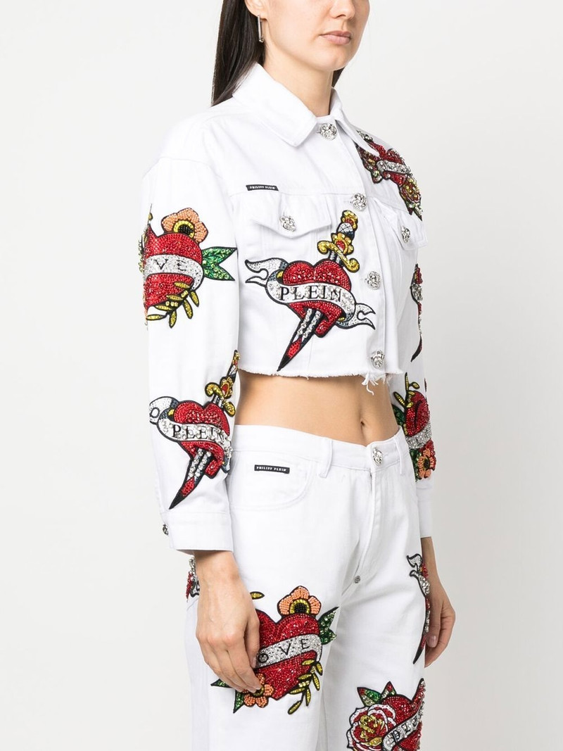 cropped Love denim jacket 3