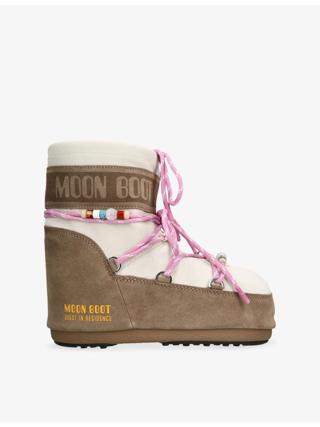 Moon Boot x Guest In Residence Icon Beaded Low Suede Boots - 1