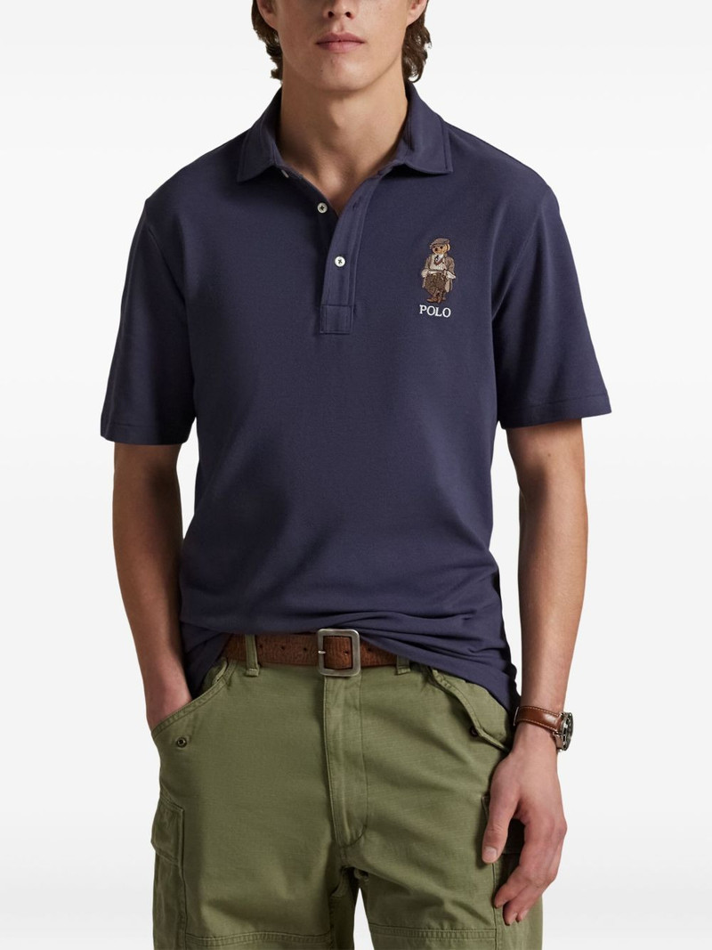 logo-embroidered polo shirt 3