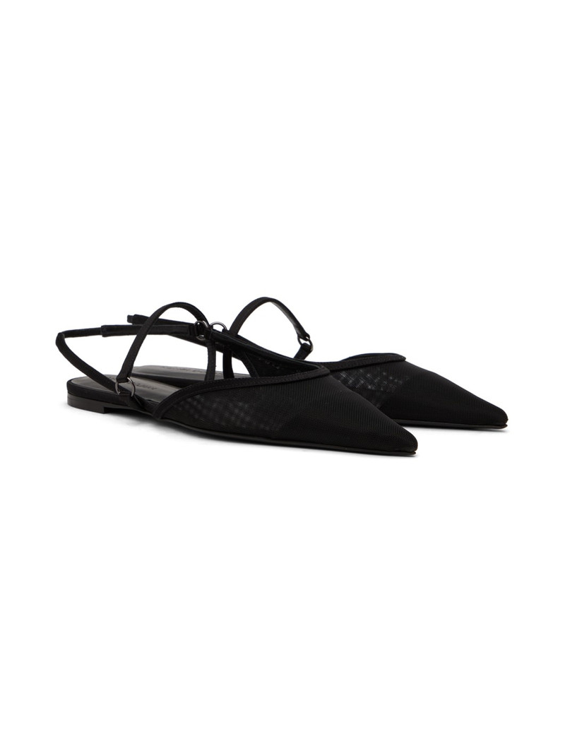 Black Slingback Tulle Sandals 4