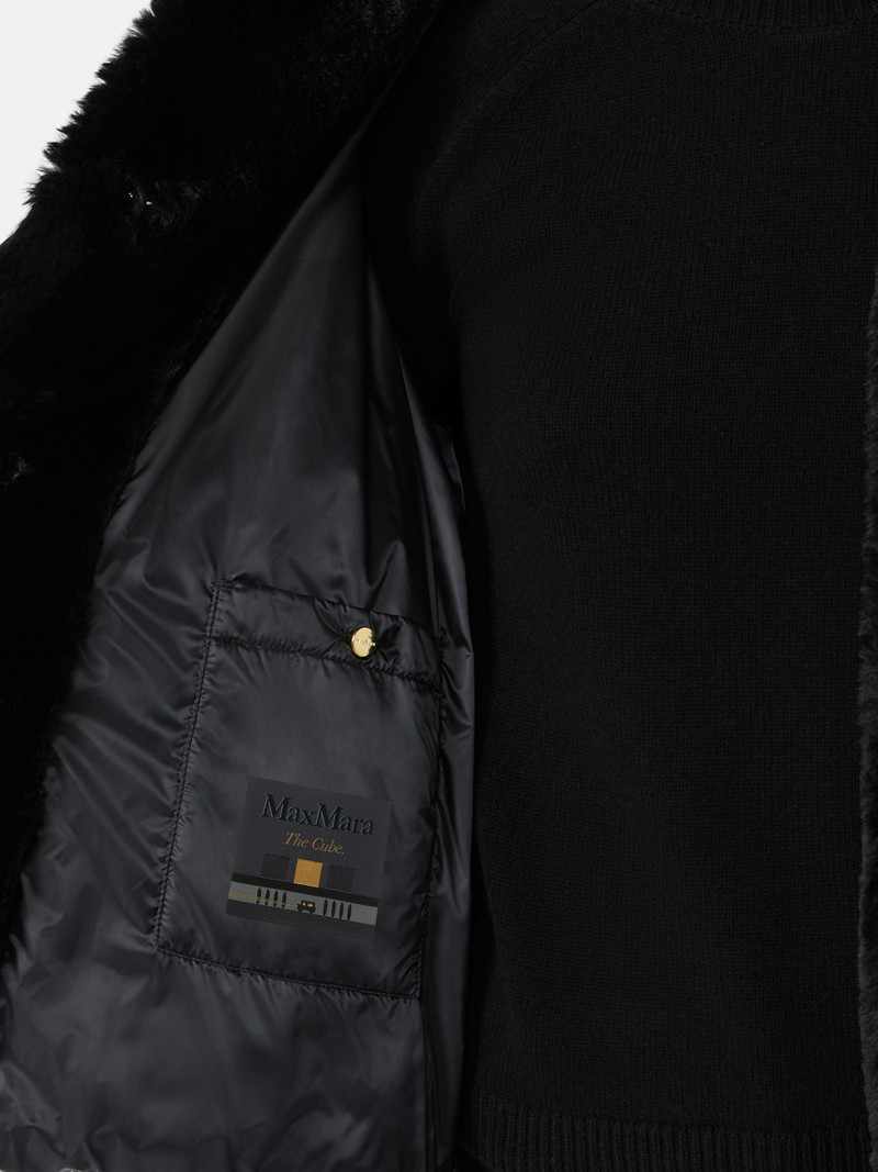OLLY Short, reversible alpaca and wool padded jacket 6