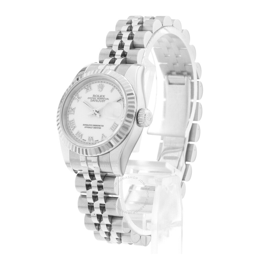 Pre-owned Rolex Datejust 26 Automatic Chronometer White Dial Ladies Watch 179174 WRJ - 5