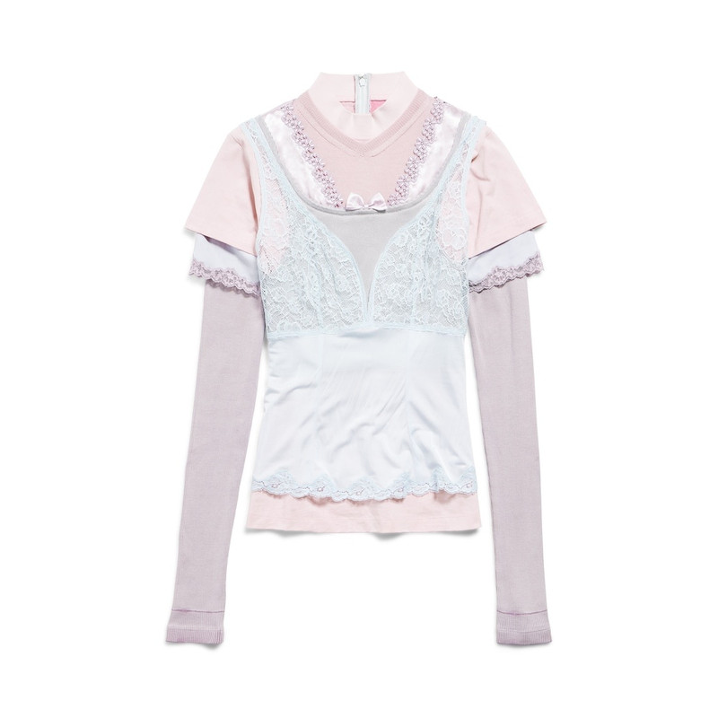 Women's Layered Top in Multicolored 1