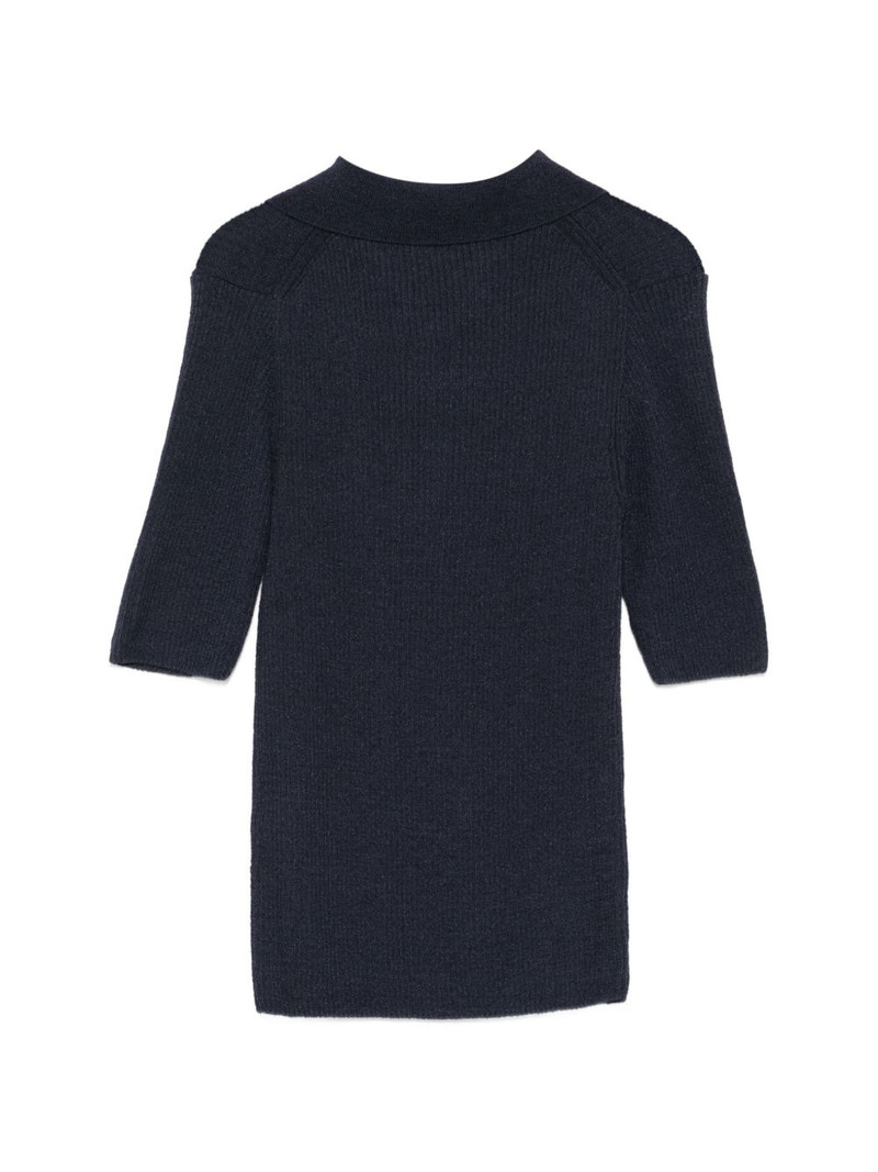 Dunst ribbed-knit polo shirt outlook