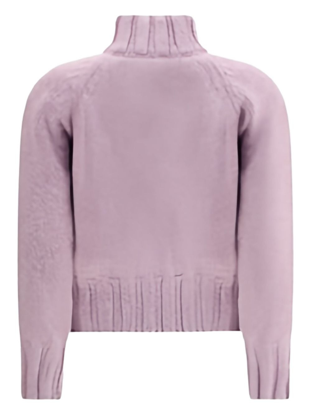 high-neck zip-front cardigan - 2