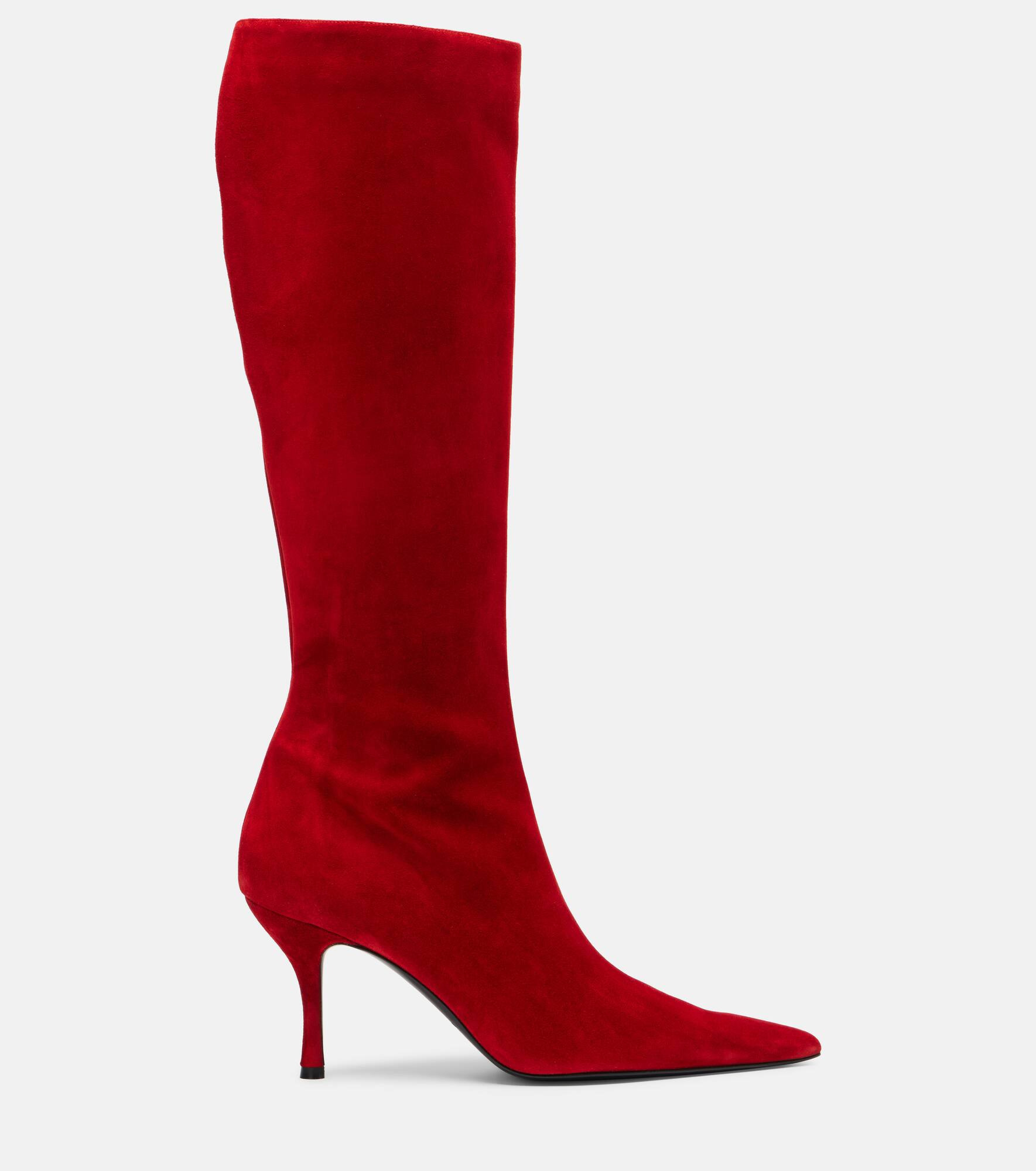 Suede knee-high boots - 4