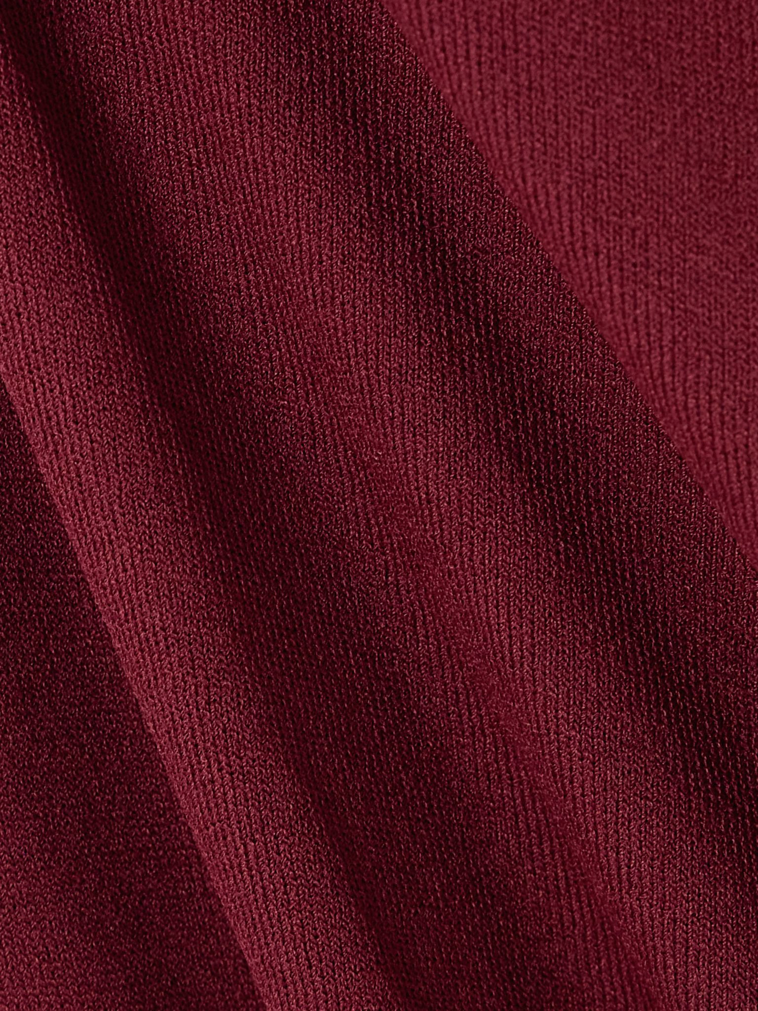 Robb ruched knitted midi dress Burgundy - 4