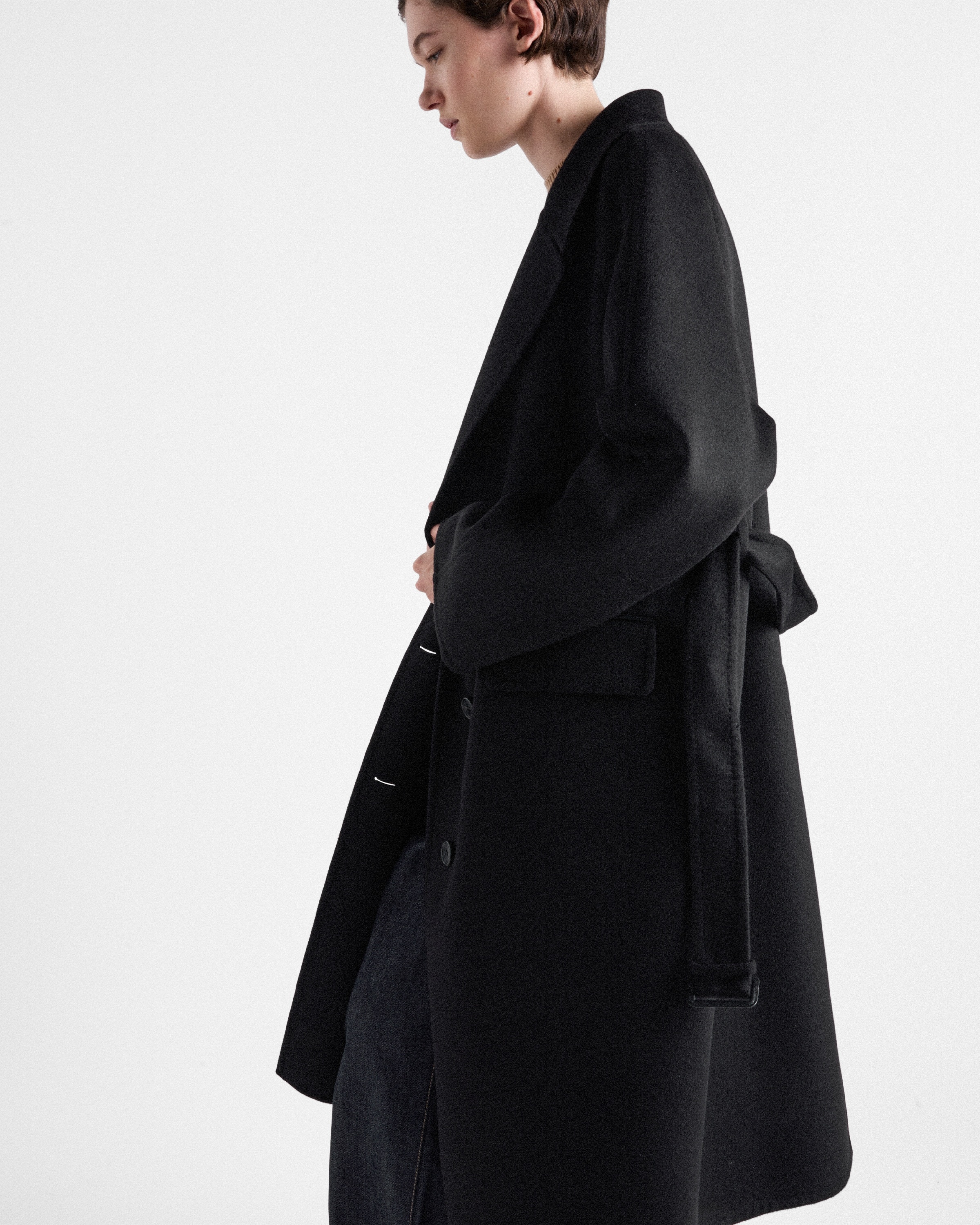Single-breasted cashgora coat - 6