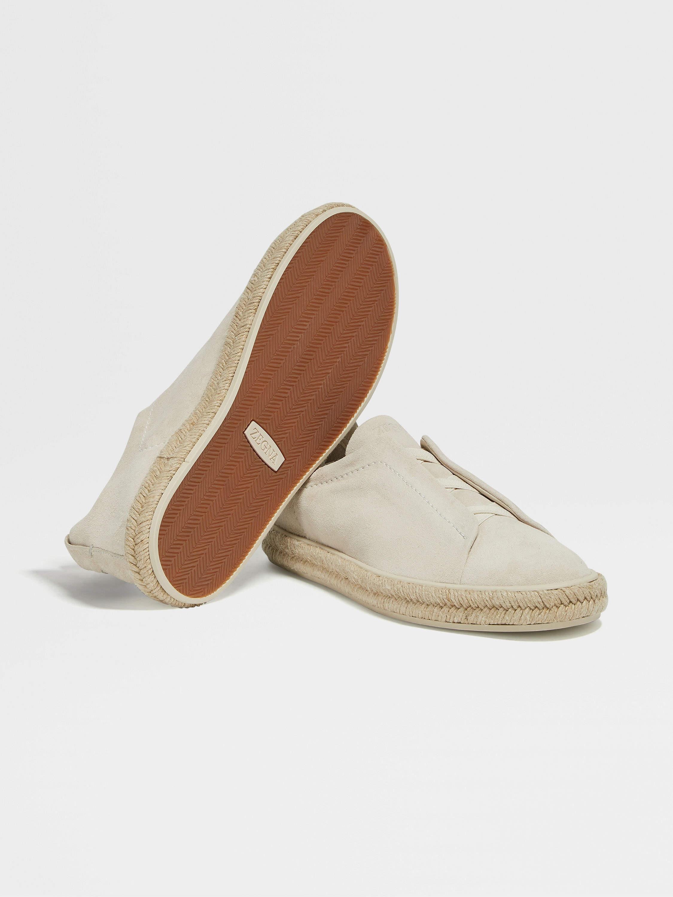 WHITE DEERSKIN TRIPLE STITCH™ ESPADRILLES - 5