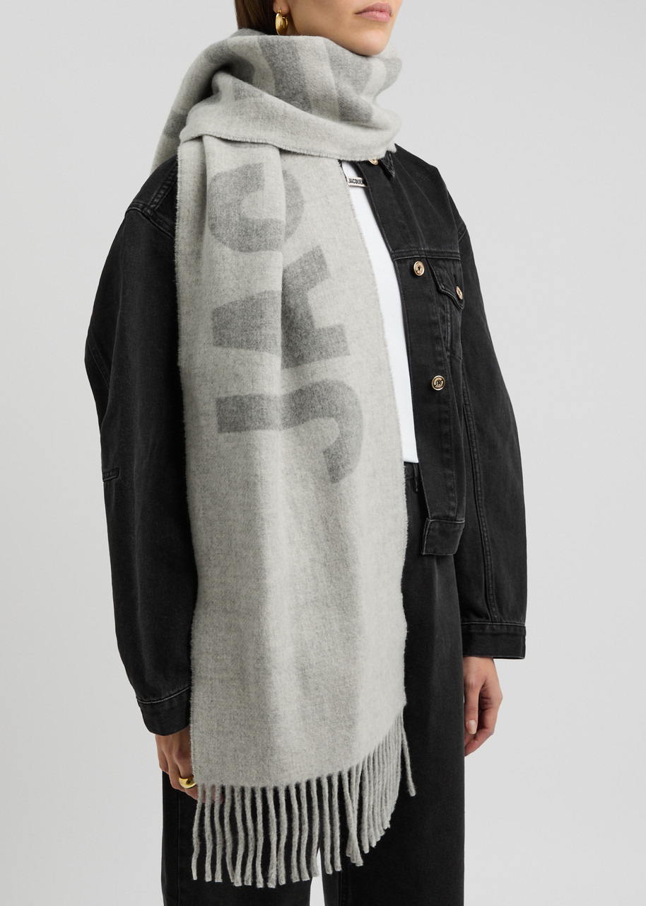 Jacquemus Le Écharpe Logo-intarsia Wool Scarf - 2