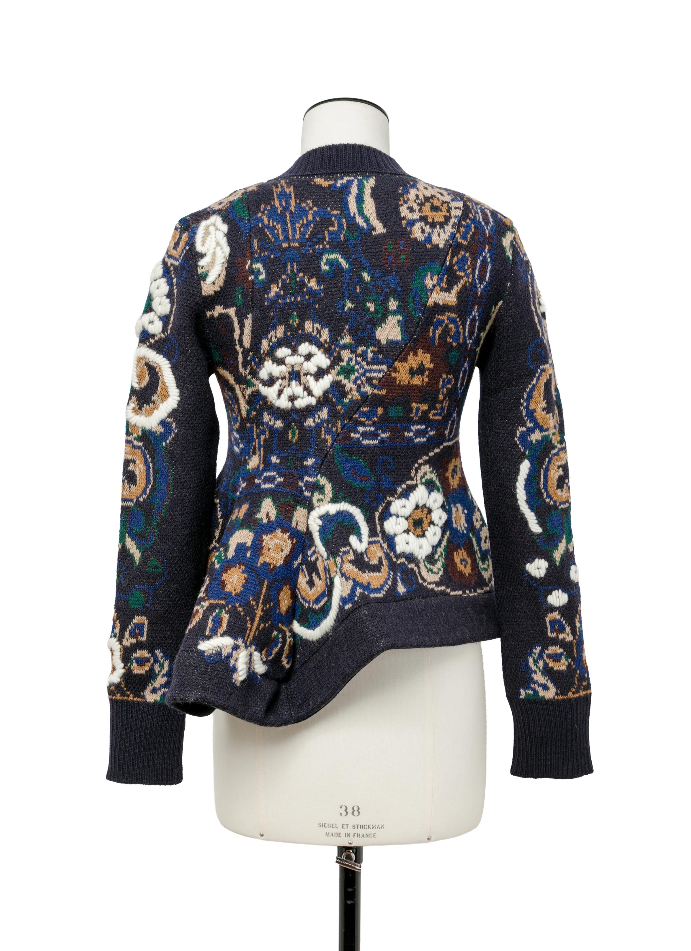 Floral Jacquard Knit Pullover - 3