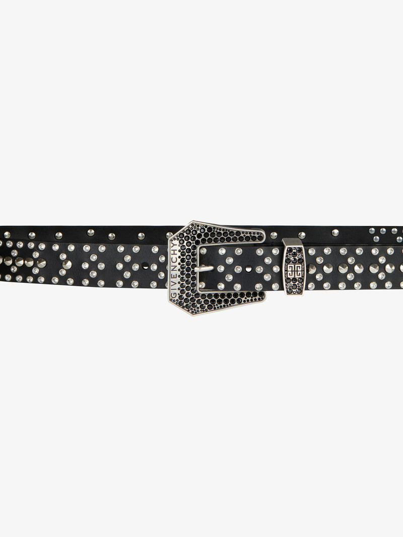 Givenchy BELT IN LEATHER WITH STUDS AND CRYSTALS outlook