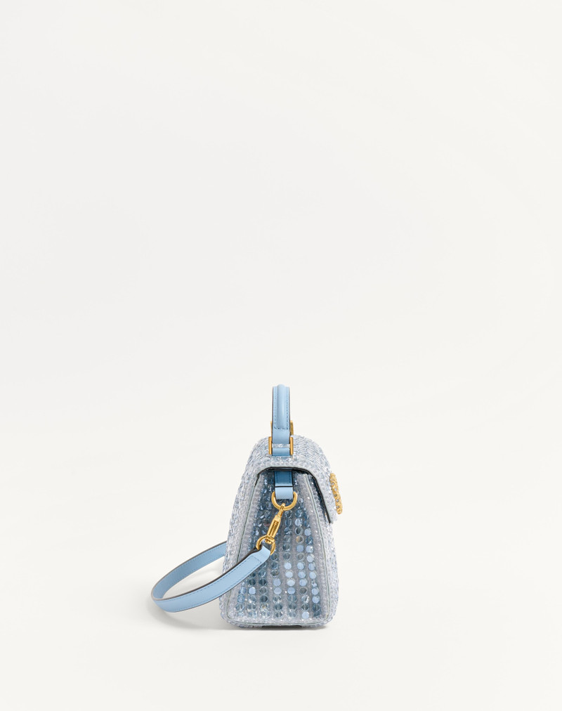 VALENTINO GARAVANI VSLING MINI EMBROIDERED HANDBAG WITH JEWEL LOGO 3