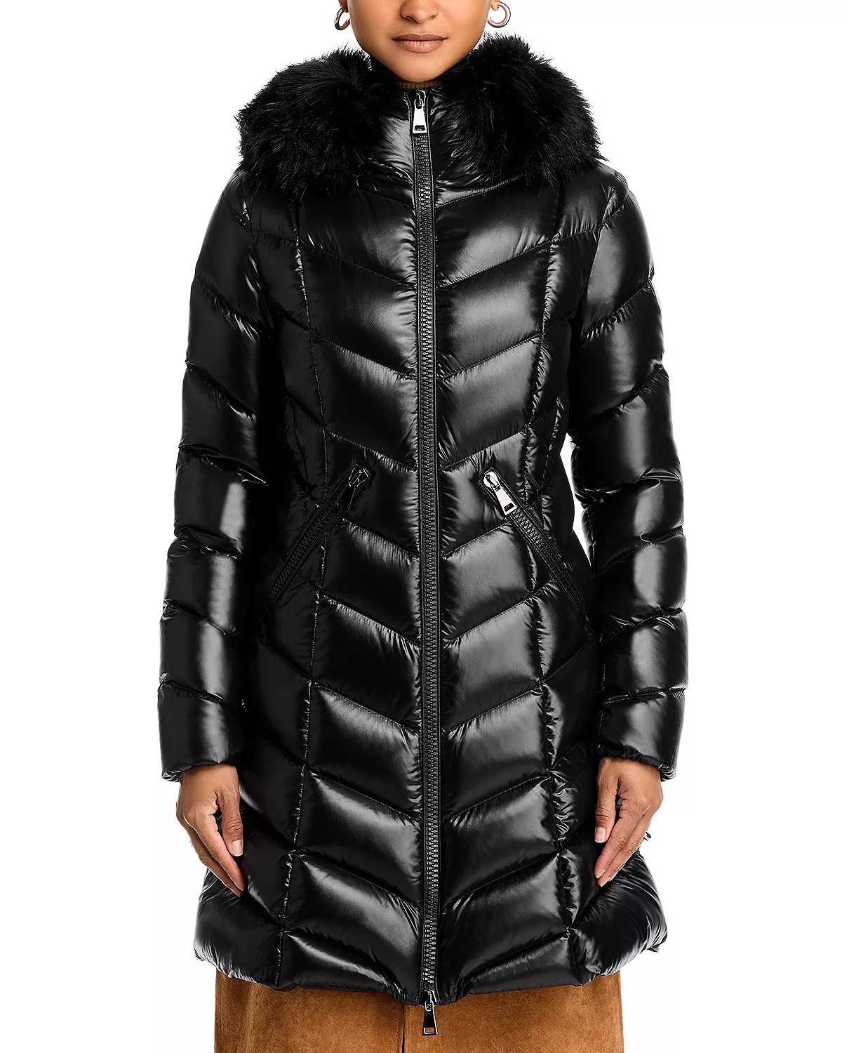Fulmarus Faux Fur Trim Down Puffer Coat - 7