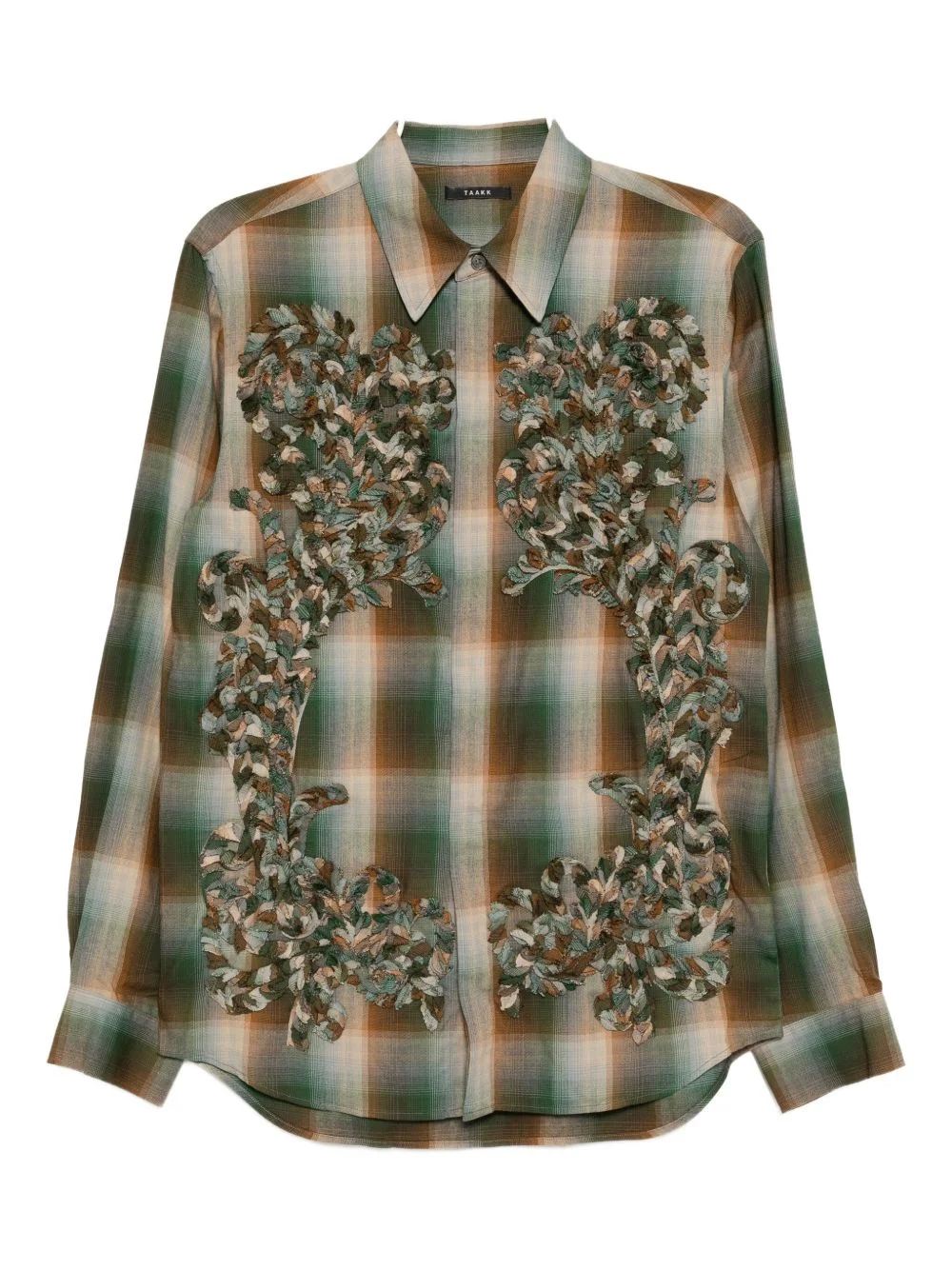 graphic-embroidered shirt - 1