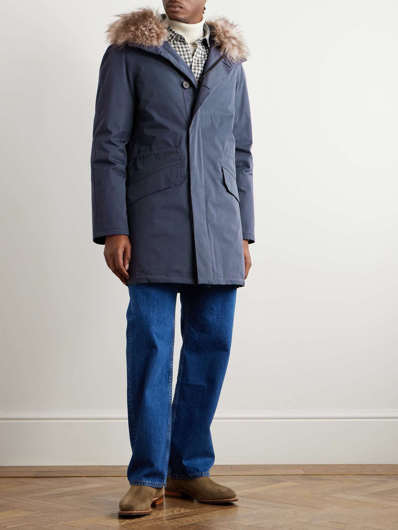 Yves Salomon Iconic Shearling-Trimmed Padded Cotton-Blend Twill Down Parka outlook
