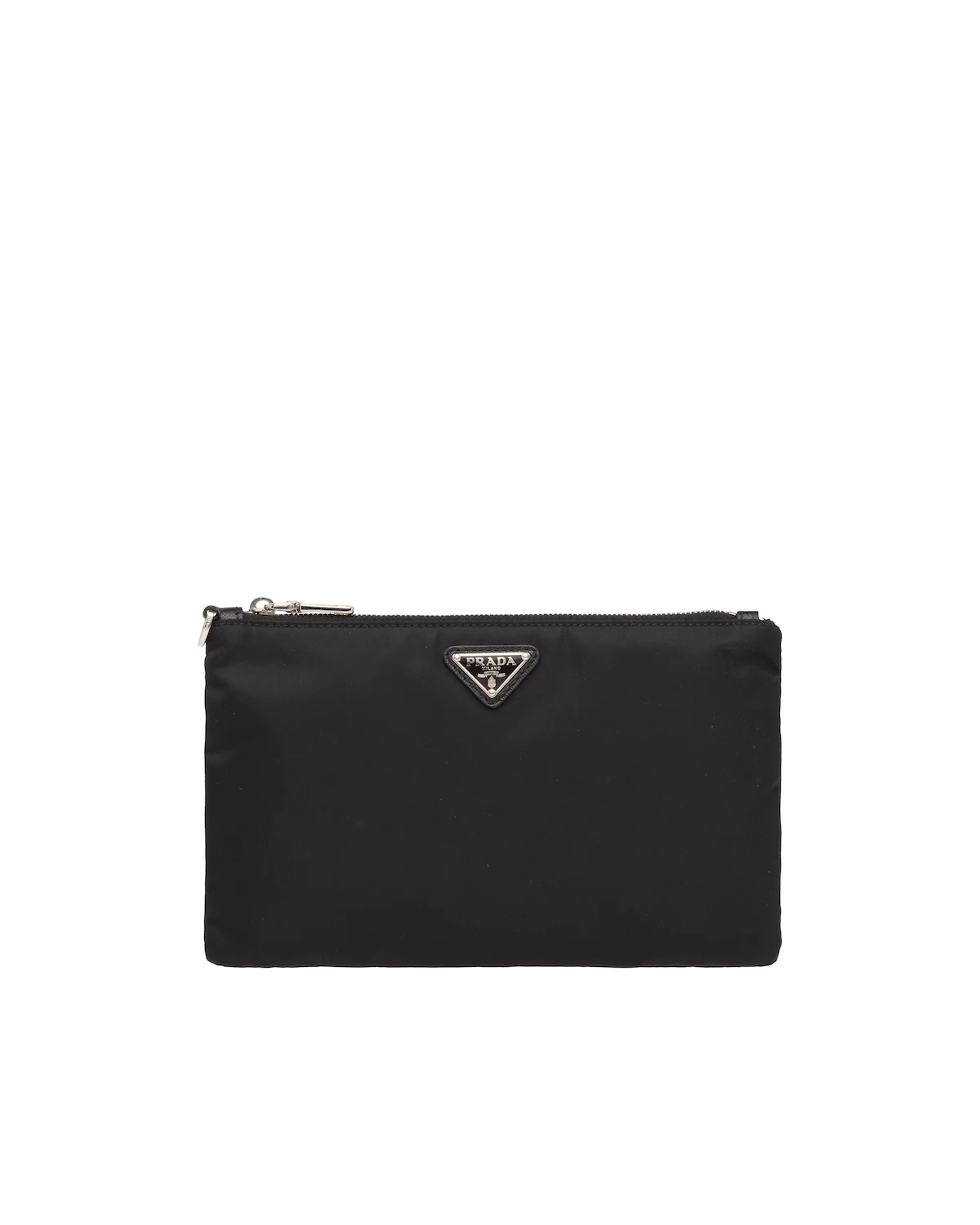 Re-Nylon and Saffiano leather pouch - 1