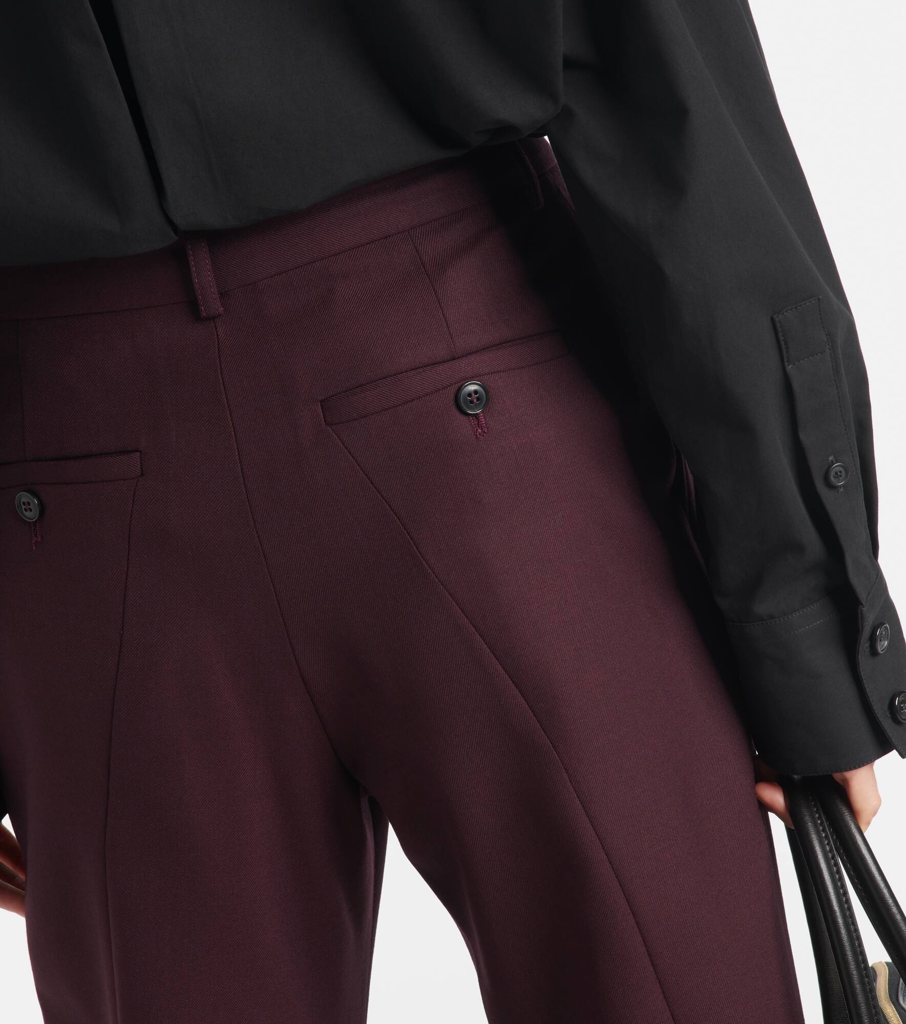 Asymmetric wool-blend chinos - 6