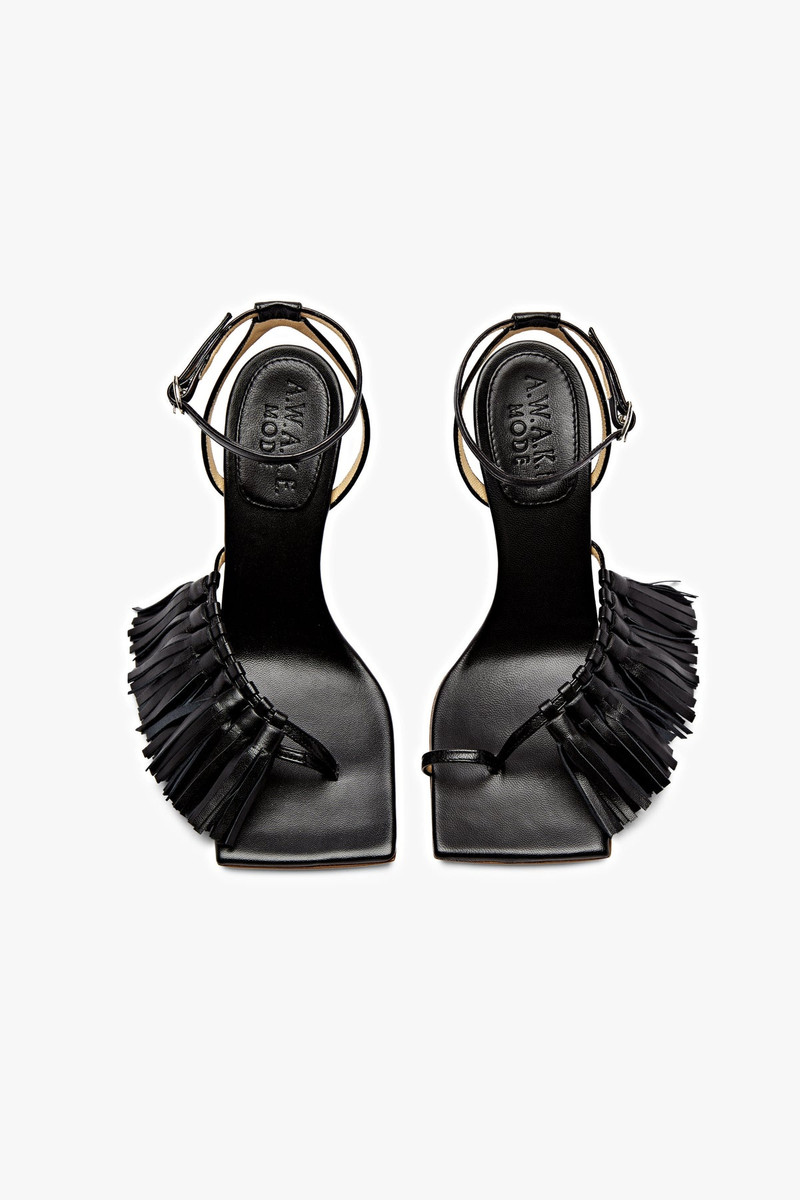 DELTA HIGH TASSEL SANDAL BLACK PRE-ORDER 5
