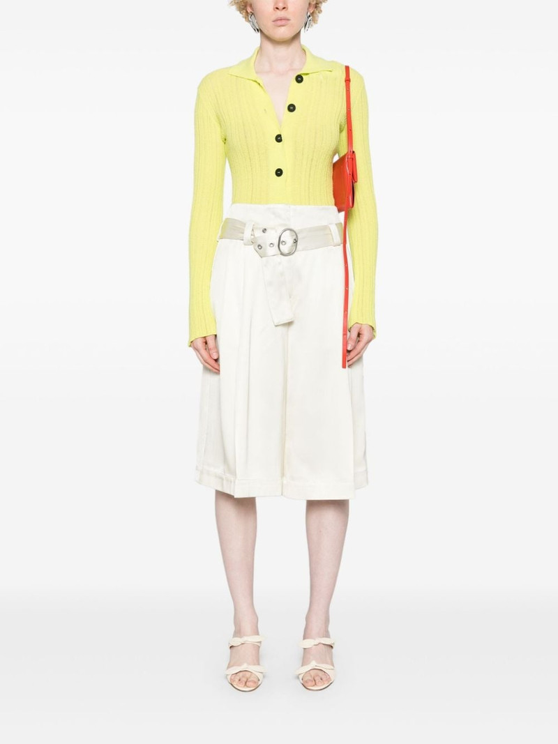 Jil Sander high-waist satin shorts outlook