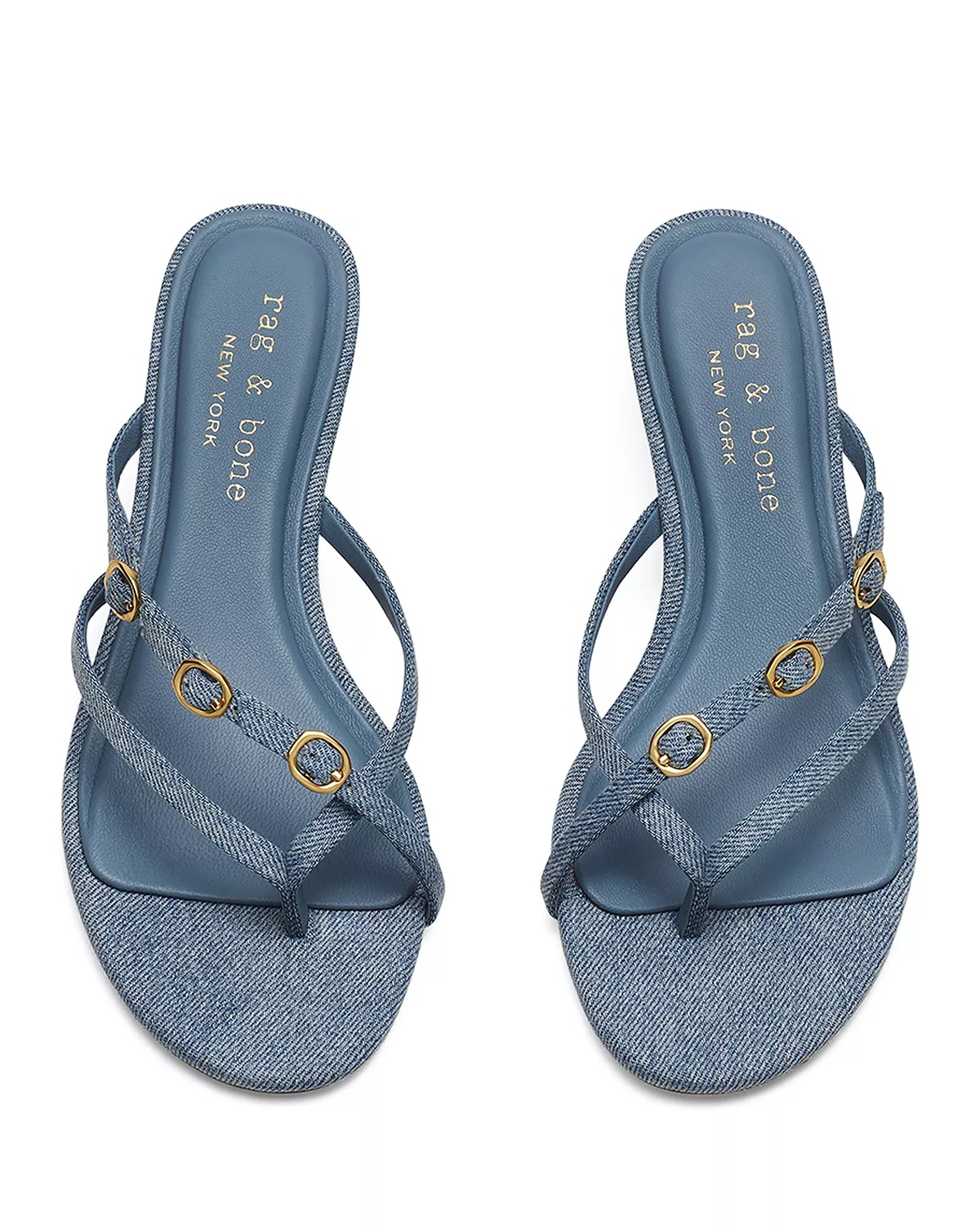 Women's Sammie Buckle Kitten Heel Sandals - 3