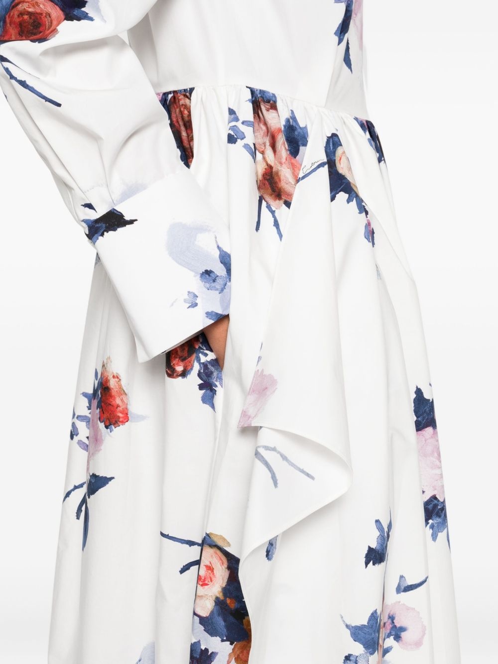 floral-print midi dress - 5
