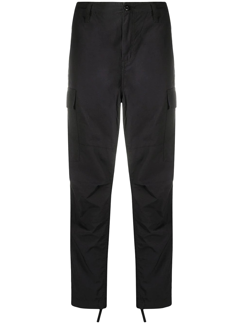 logo-patch cargo trousers - 1