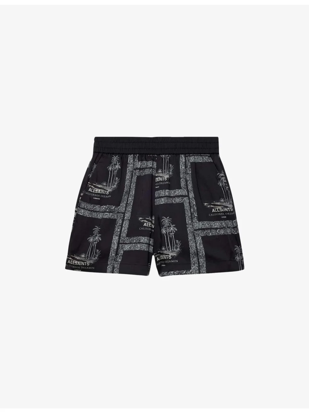 Lettie Elasticated-Waist Graphic-Print Woven Shorts - 1