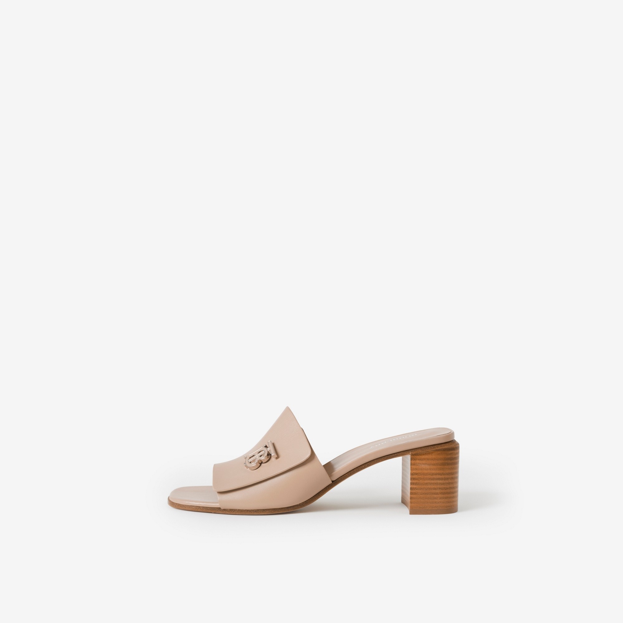 Monogram Motif Leather Mules - 5