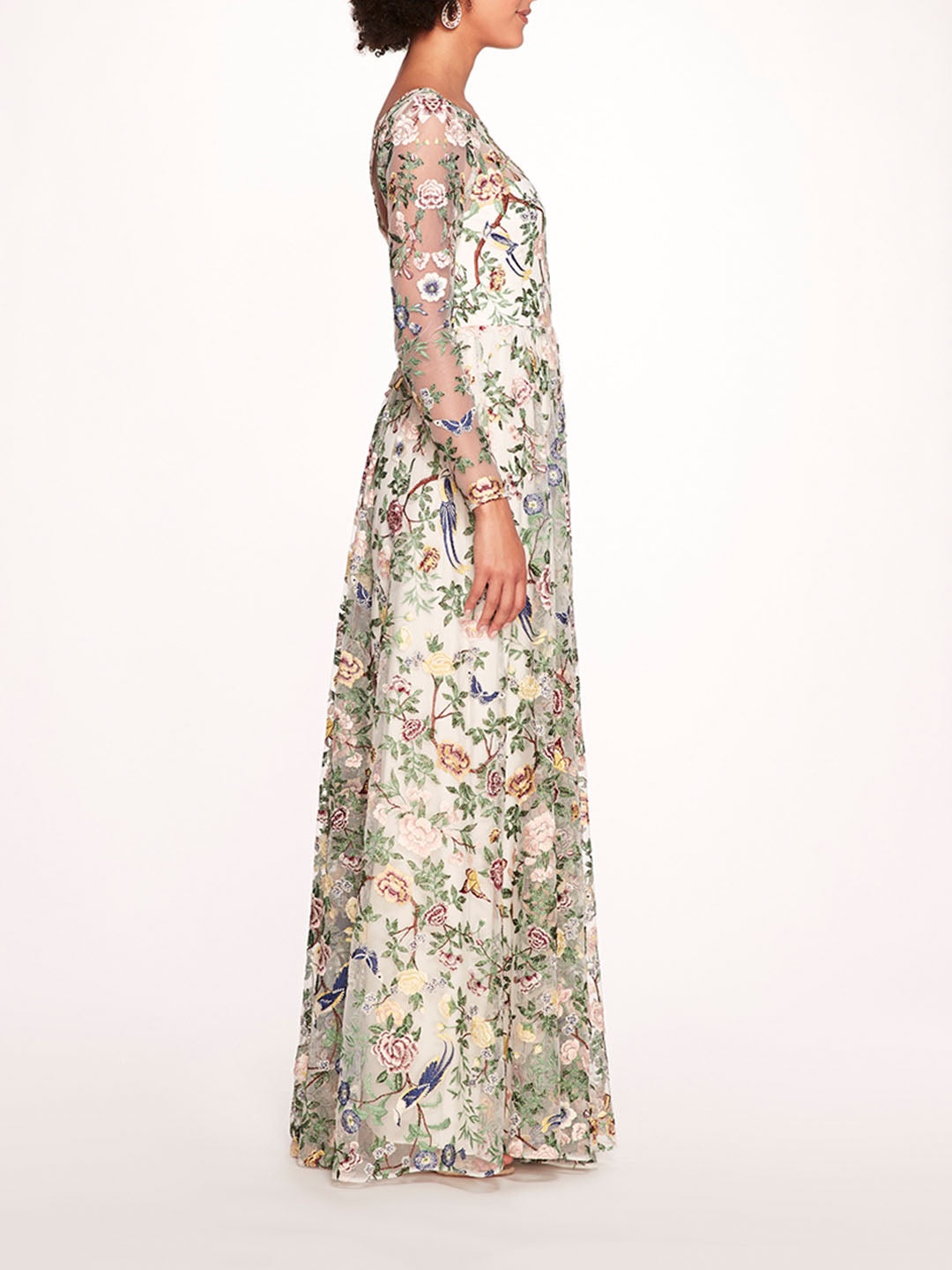 BOTANICAL EMBROIDERED GOWN - 3