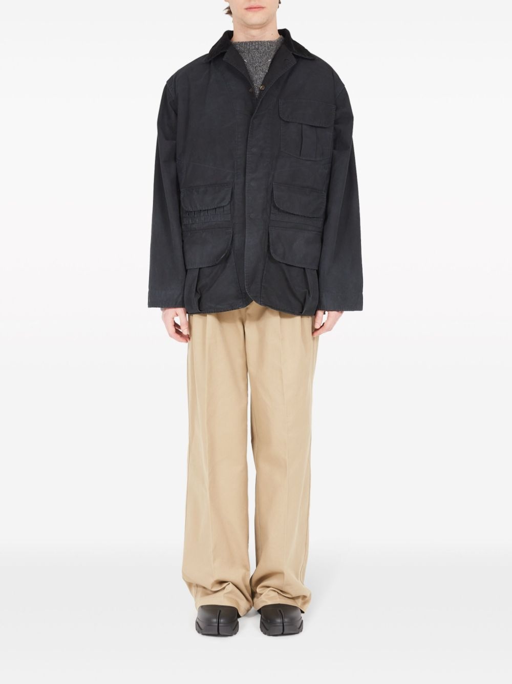 waxed cotton utility jacket - 2