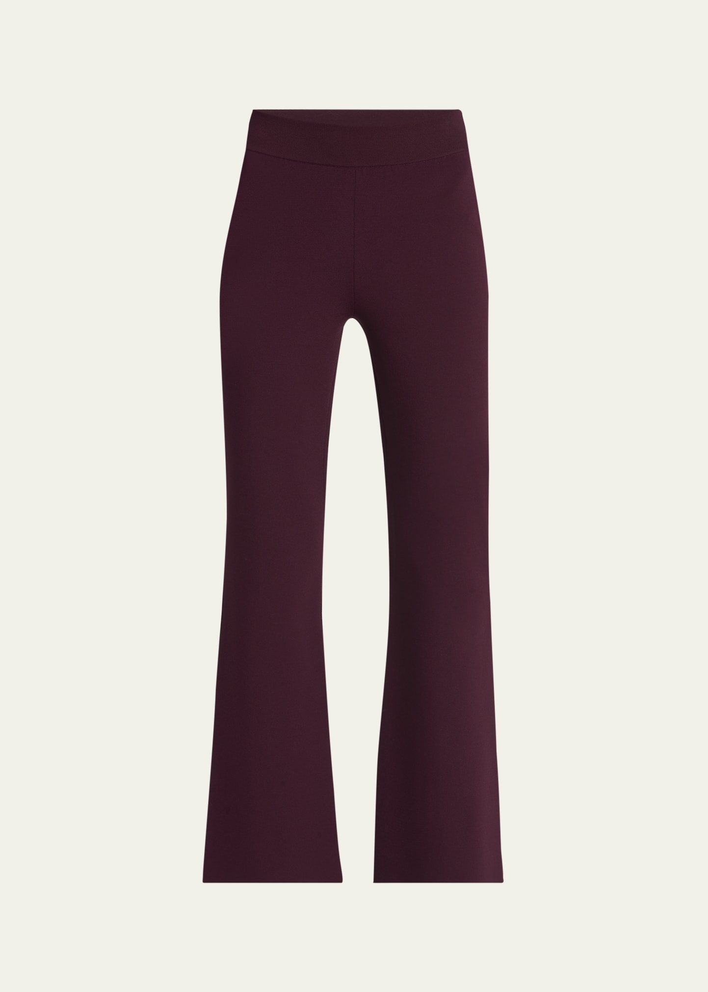 Flared Knit Trousers - 1