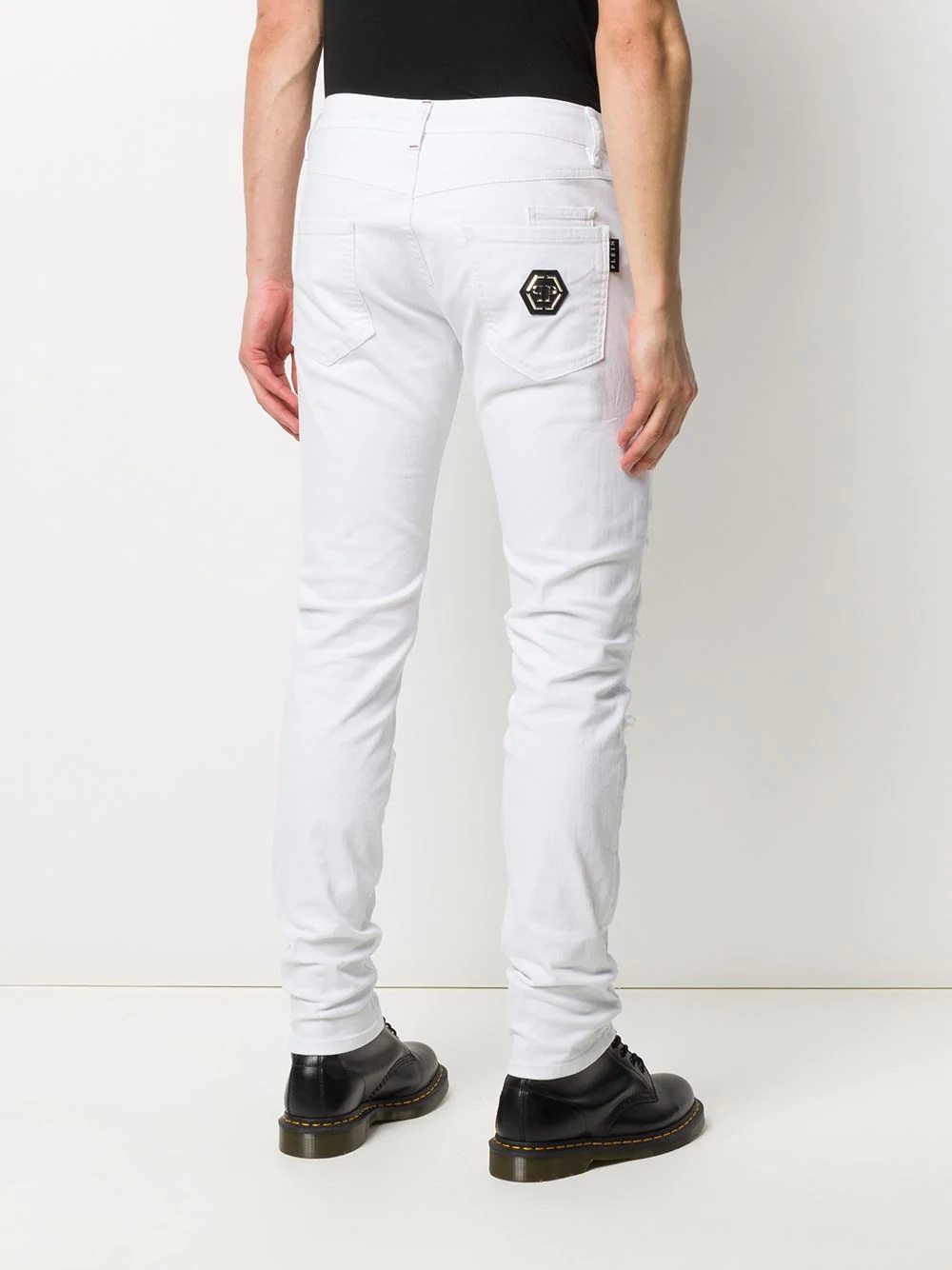 distressed slim-fit jeans - 4