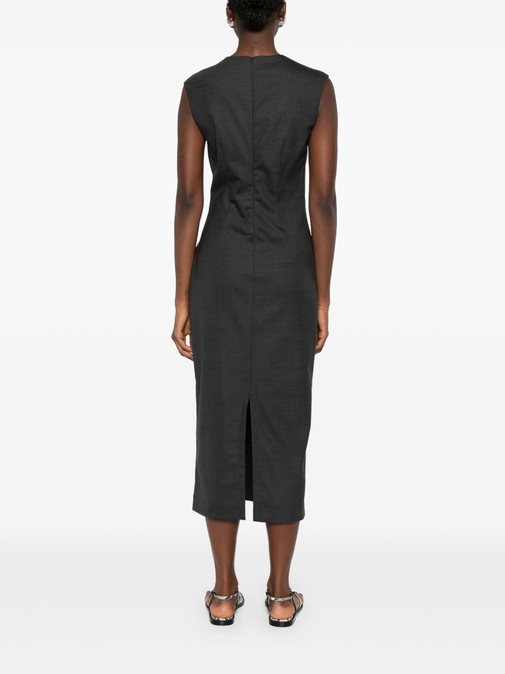 sleeveless midi dress - 4