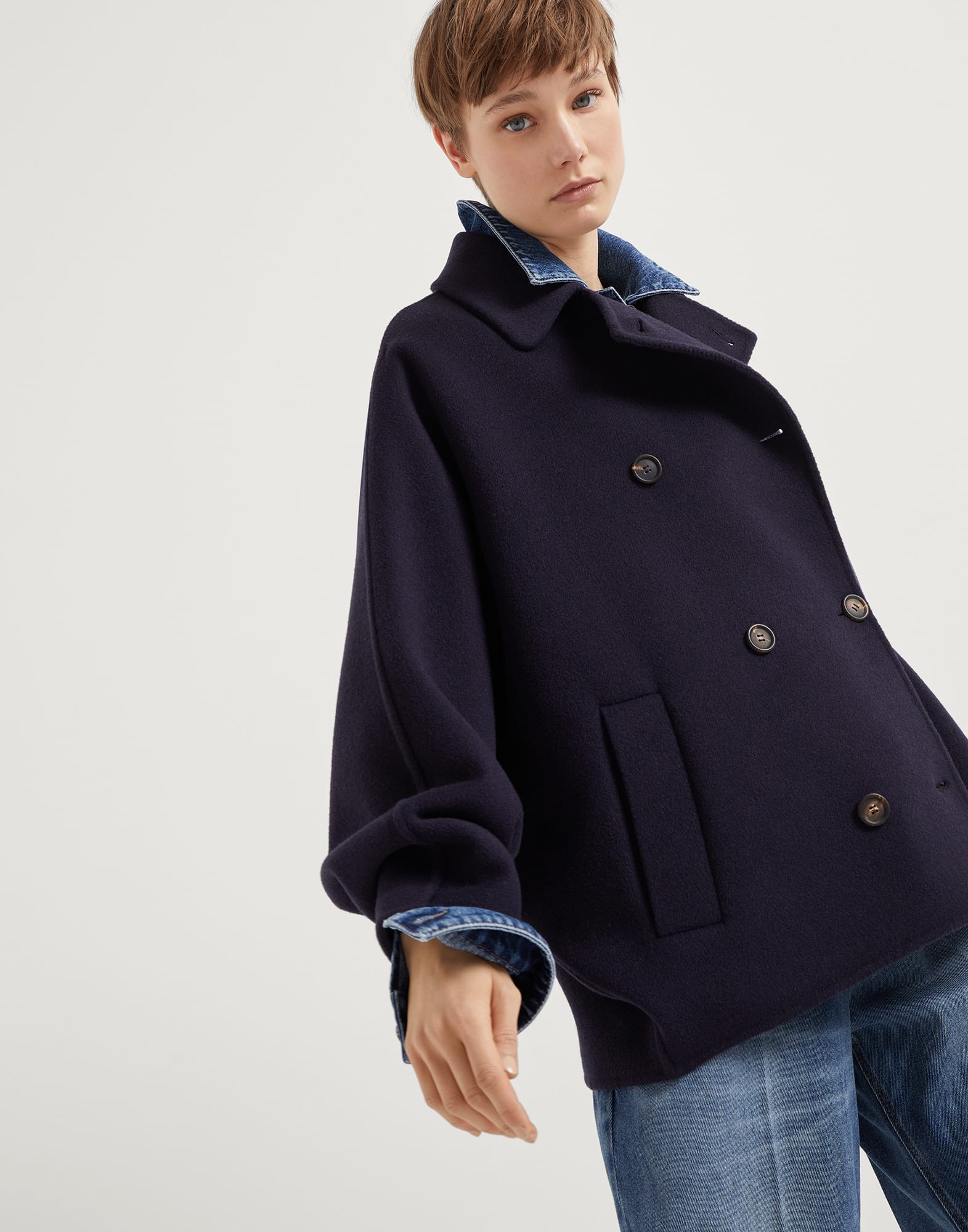 Brunello Cucinelli Hand-finished virgin wool and cashmere