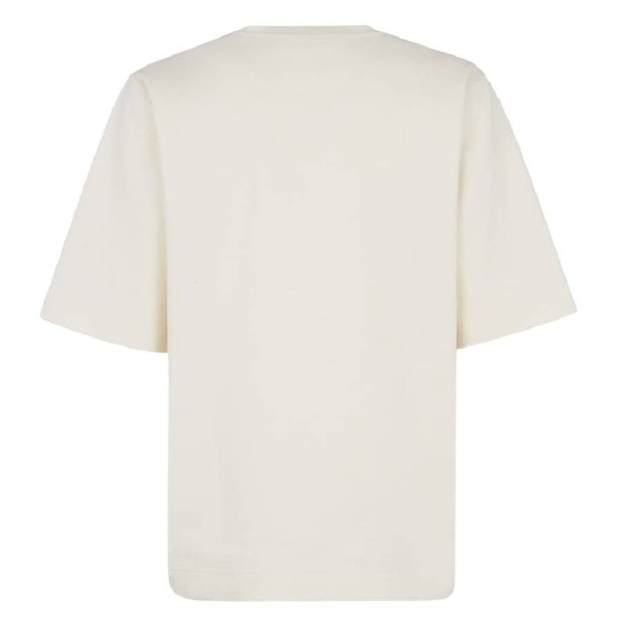 Fendi Embroidered Logo Crew Neck Cotton T-Shirt - 2