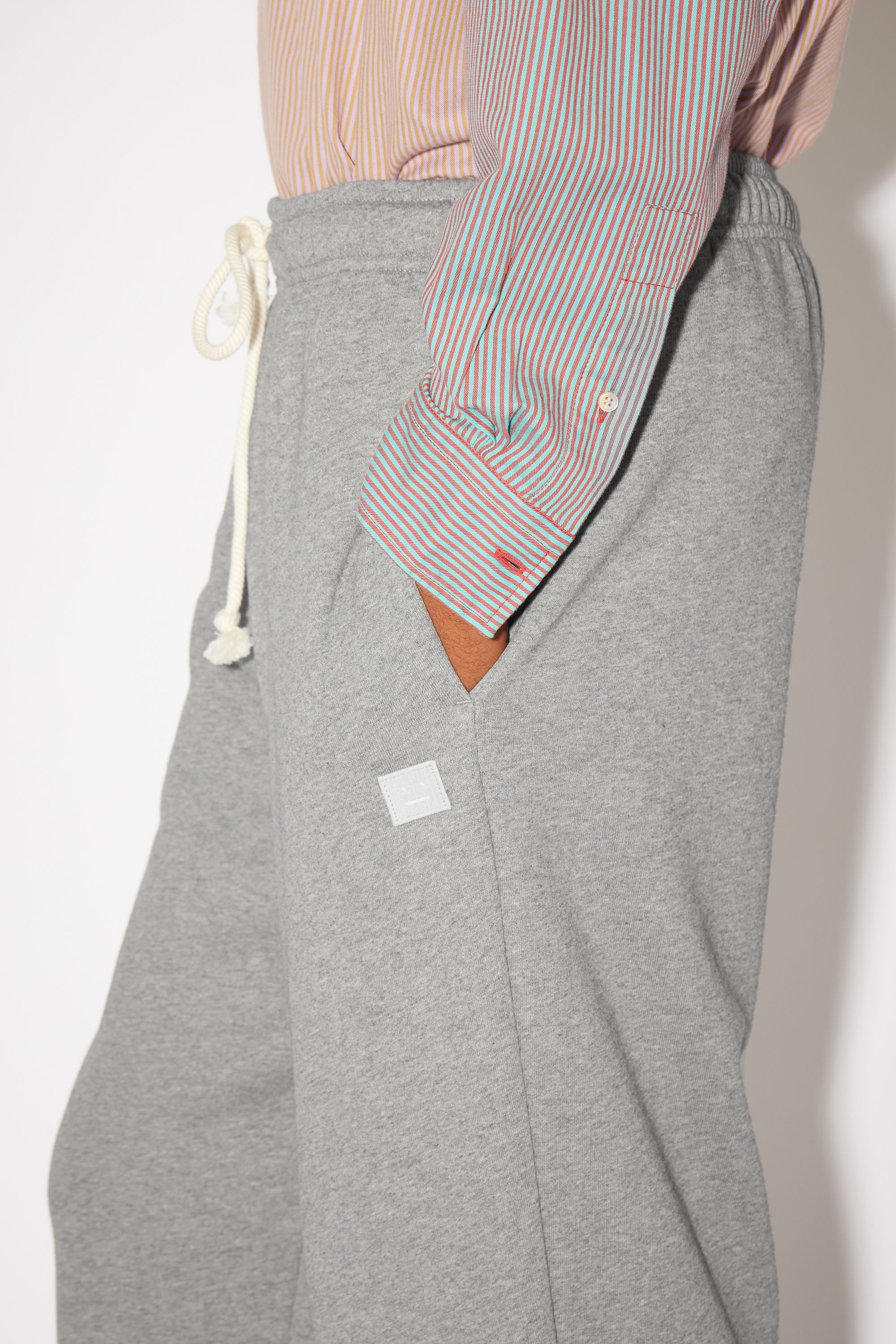 Cotton sweatpants - Light Grey Melange - 5
