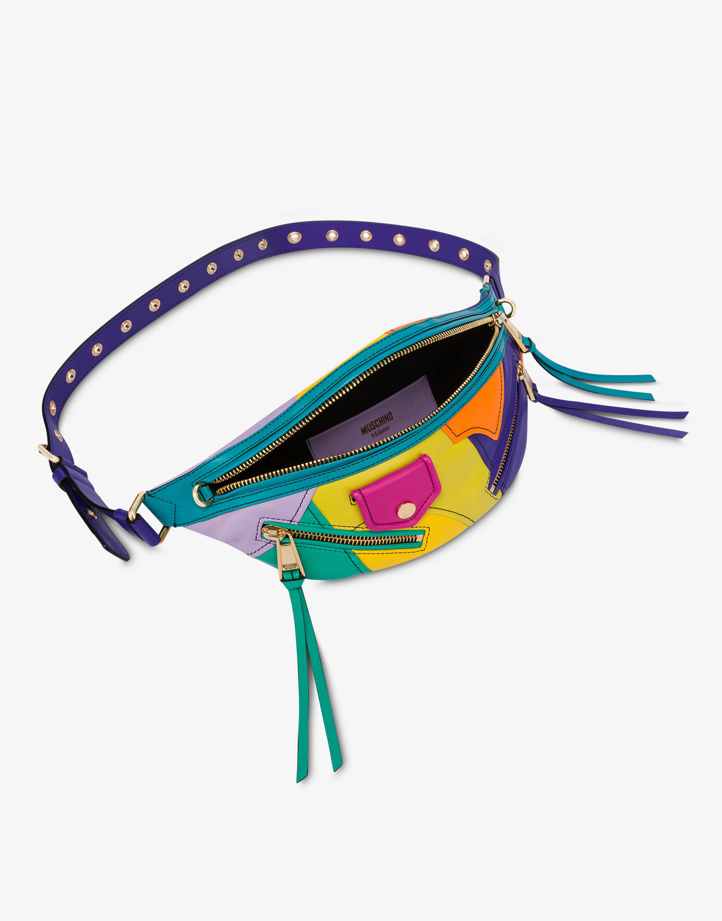 COLOURBLOCK NAPPA LEATHER BELT BAG - 3
