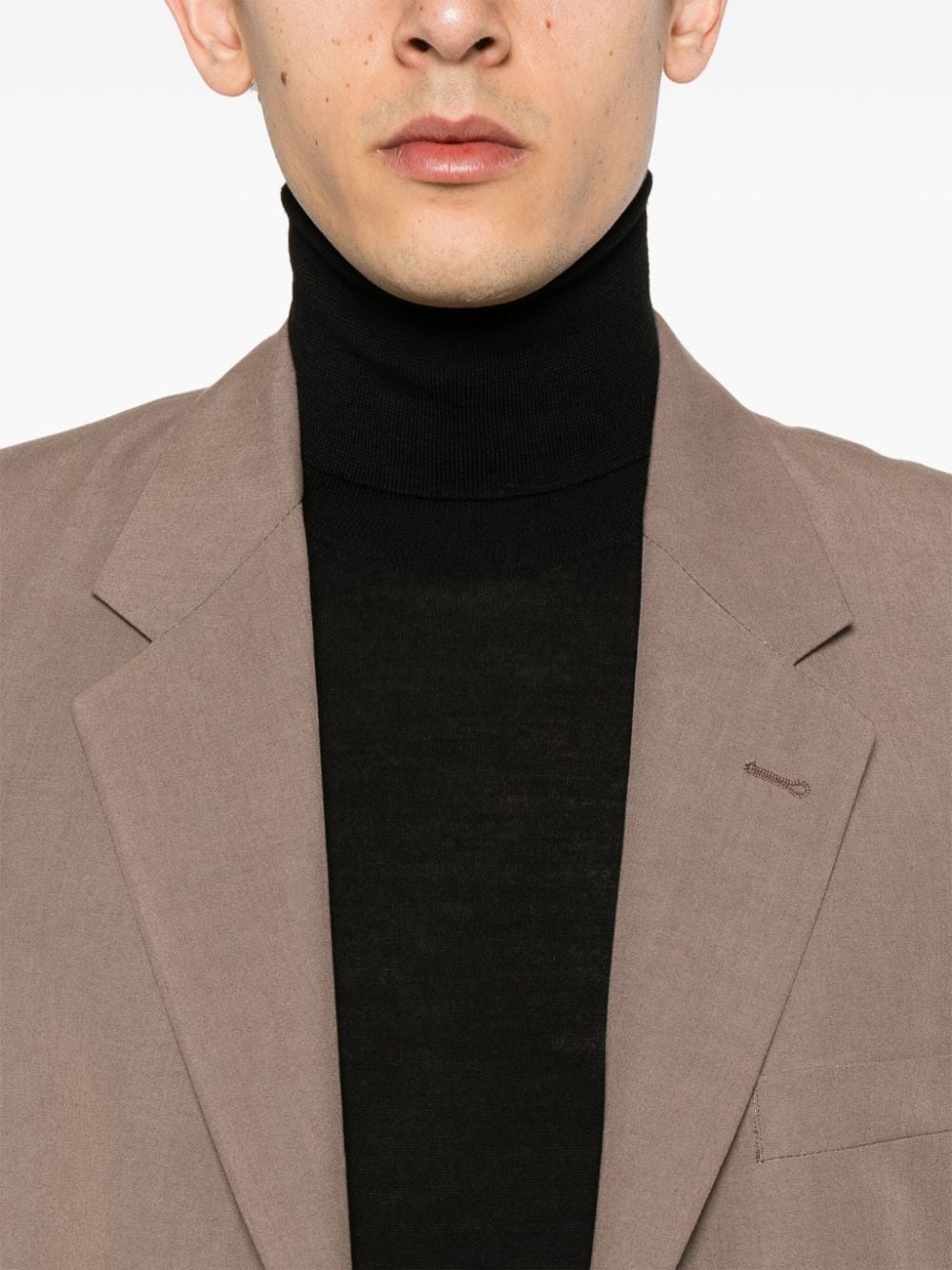 virgin wool fine-knit jumper - 5
