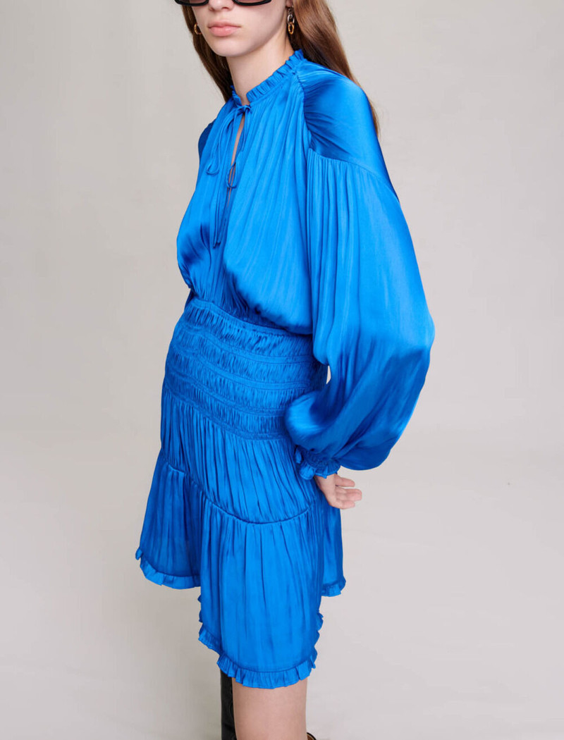 Blue smocked dress 3
