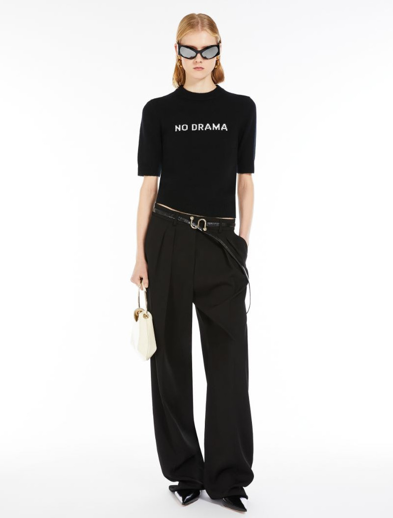 Sportmax Cashmere and wool short-sleeved jumper outlook